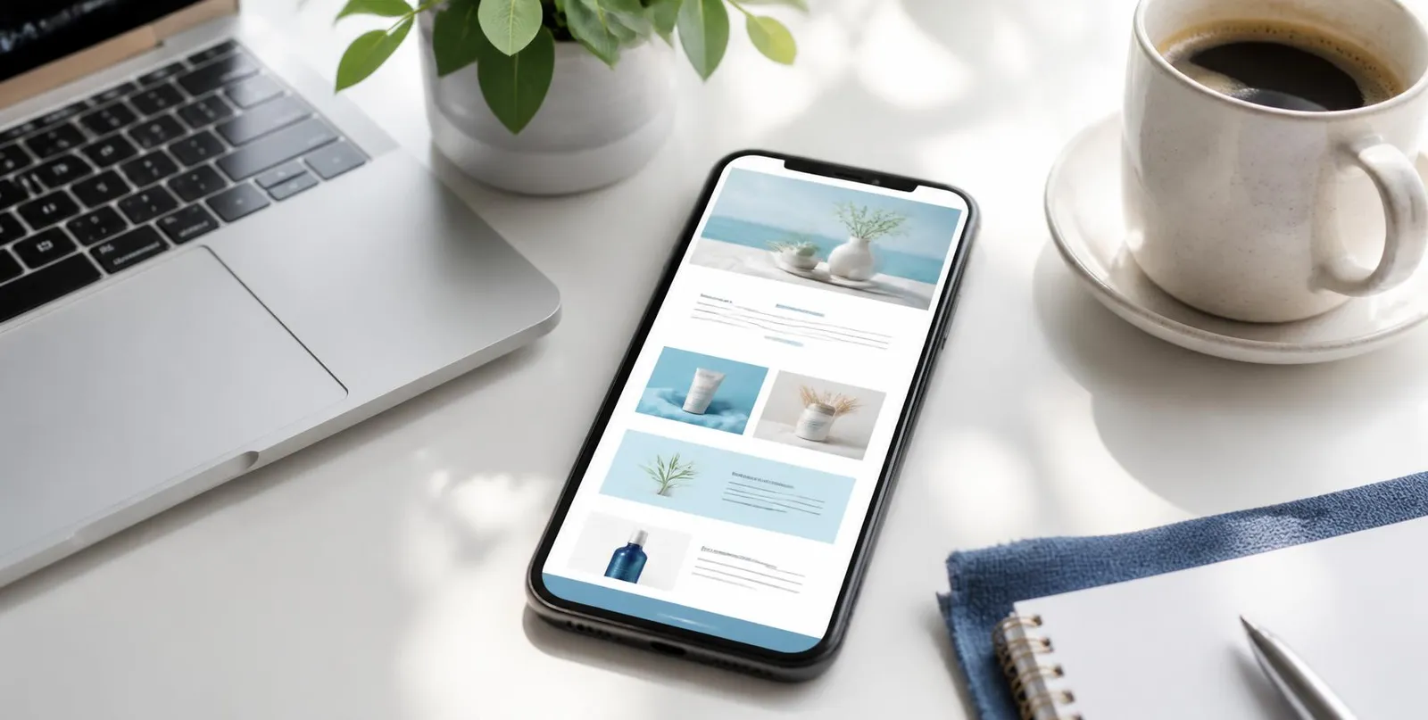 Marketing email newsletter open on a smartphone